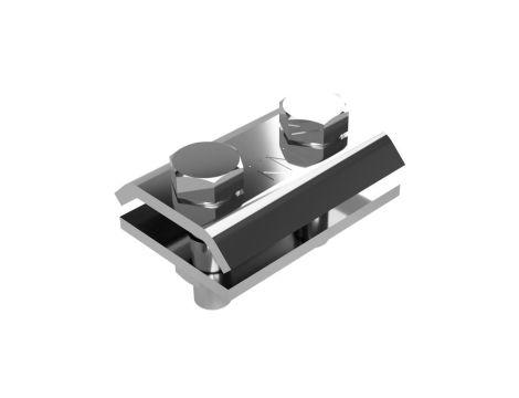 Złącze przelotowe odgromowe pojedyncze do drutu 2P (35x50mm, dwie płytki, 2xM8) ocynk galwaniczny KM GROM