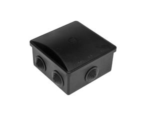 Puszka hermetyczna S-BOX 80x80x40, 6 dławików, okrągła, odporna na UV, czarna, IP44 /S-BOX 036CO/