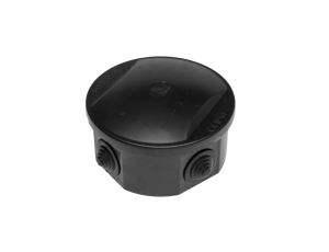 Puszka hermetyczna S-BOX 80x40, 4 dławiki, okrągła, odporna na UV, czarna, IP44 /S-BOX 026CO/