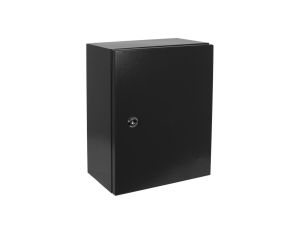 Obudowa hermetyczna rozdzielnica metalowa z płytą montażową 400x300x200mm IP65 natynkowa czarna NEKU