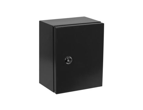 Obudowa hermetyczna rozdzielnica metalowa z płytą montażową 250x200x150mm IP65 natynkowa czarna NEKU