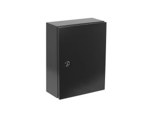 Obudowa hermetyczna rozdzielnica metalowa z płytą montażową 400x300x150mm IP65 natynkowa czarna NEKU