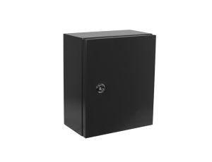 Obudowa hermetyczna rozdzielnica metalowa z płytą montażową 300x250x150mm IP65 natynkowa czarna NEKU