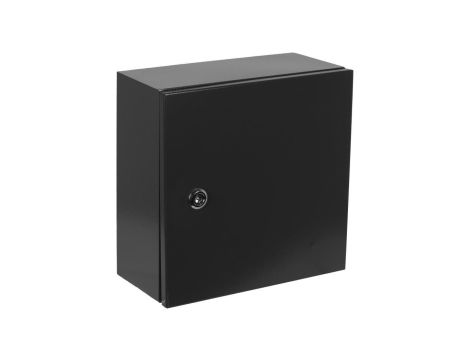 Obudowa hermetyczna rozdzielnica metalowa z płytą montażową 300x300x150mm IP65 natynkowa czarna NEKU