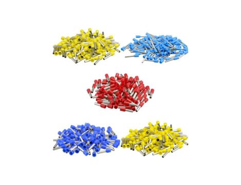 Zestaw tulejek kablowych tulejkowych TE DIN 0,5-2,5mm2 400szt w pudełku