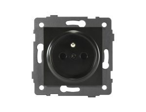 Gniazdo pojedyncze 2P+Z MODERN-Q, 16A-250V~, czarne