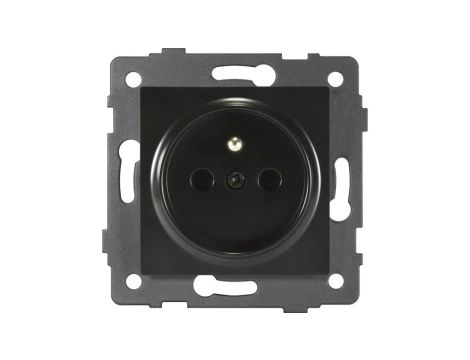 Gniazdo pojedyncze 2P+Z MODERN-Q, 16A-250V~, czarne
