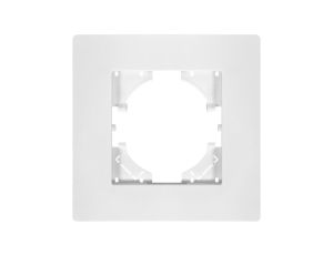 Ramka pojedyncza MODERN-Q, biały plastik (linia Basic)