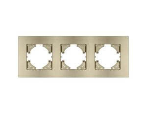 Ramka potrójna MODERN-Q, złoty plastik (linia Basic)