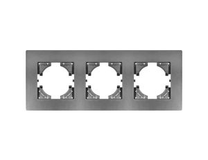 Ramka potrójna MODERN-Q, szary plastik (linia Basic)