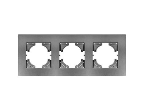 Ramka potrójna MODERN-Q, szary plastik (linia Basic)