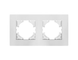 Ramka podwójna MODERN-Q, biały plastik (linia Basic)