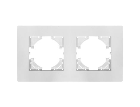 Ramka podwójna MODERN-Q, biały plastik (linia Basic)