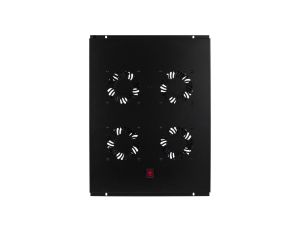 Panel 4x wentylator RACK 19 do szaf 600x800 podsufitowy czarny NEKU FLR GREEN