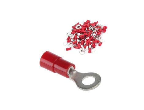 TRYTYT Końcówka Oczkowa Izolowana 0,5 - 1,0 mm2 Czerwona M6 Oczko 100szt