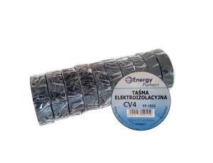 CV4 (EP-1933) CZA10 - taśma elektroizolacyjna PCW (zestaw 10 rolek 19mm x 33m x 0.25mm) czarna