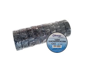 CV2 (EP-2533) CZA10 - taśma elektroizolacyjna PCW (zestaw 10 rolek 25mm x 33m x 0.18mm) czarna