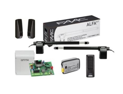 FAAC - ALFA 414 FDS napęd do bramy dwuskrzydłowej z centralą E045S