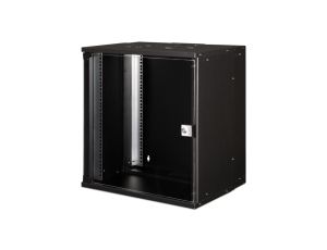 Szafa sieciowa wisząca 19 12U, SOHO PRO 595 x 540 x 400 mm, drzwi szyba, czarny, niezłożona, 60kg DN-49207