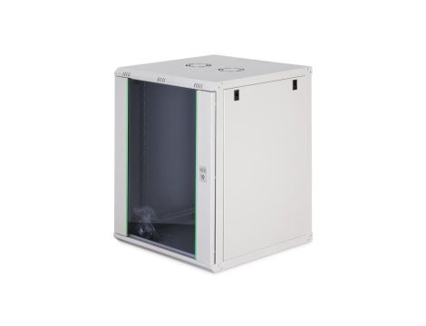 Szafa sieciowa wisząca Dynamic 19 16U rack 600x600, drzwi szyba, szary, niezłożona, 60kg DN-37114