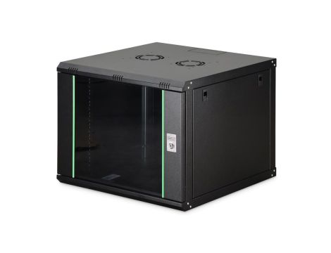Szafa sieciowa wisząca Dynamic 19 9U rack 600x600, drzwi szyba, czarny, niezłożona, 60kg DN-37107