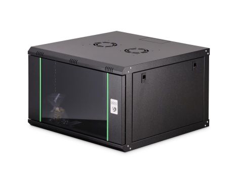 Szafa sieciowa wisząca Dynamic 19 7U rack 600x600, drzwi szyba, czarny, niezłożona, 60kg DN-37103