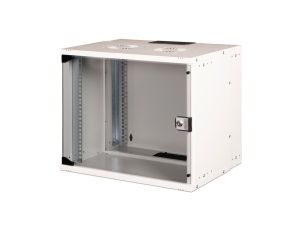 Szafa sieciowa wisząca 19 9U, SOHO PRO 460 x 540 x 400 mm, drzwi szyba, szary, niezłożona, 60kg DN-49204