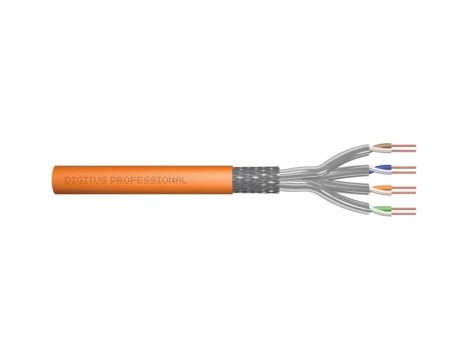 Kabel teleinformatyczny S/FTP kat.7 LSZH drut pomarańczowy B2ca DK-1745-VH-1 /100m/