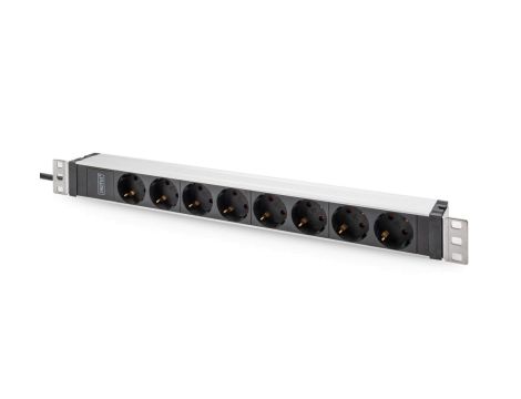 Listwa zasilająca PDU 19 Rack, 8x gniazdo unischuko 16A/230 V, 2.0m, 1x wtyk C20 , 16A, aluminiowa DN-95428