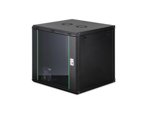 Szafa sieciowa wisząca Dynamic 19 12U rack 600x600, drzwi szyba, czarny, niezłożona, 60kg DN-37111
