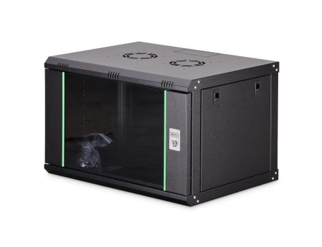 Szafa sieciowa wisząca Dynamic 19 7U rack 600x450, drzwi szyba, czarny, niezłożona, 60kg DN-37101