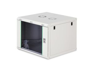 Szafa sieciowa wisząca Dynamic 19 9U rack 600x600, drzwi szyba, szary, niezłożona, 60kg DN-37106