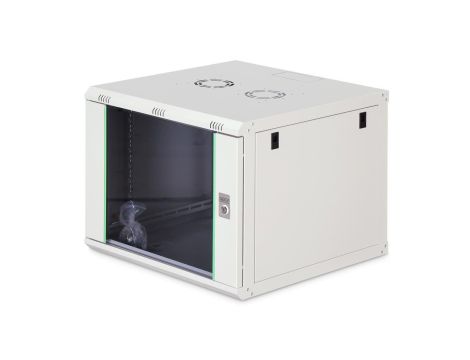 Szafa sieciowa wisząca Dynamic 19 9U rack 600x600, drzwi szyba, szary, niezłożona, 60kg DN-37106