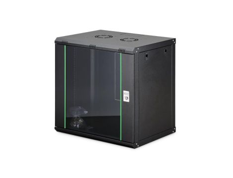 Szafa sieciowa wisząca Dynamic 19 12U rack 600x450, drzwi szyba, czarny, niezłożona, 60kg DN-37109