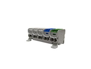 Blok dystrybucyjny - rozdzielczy HLAK25 (MAG) 5P szary, niebieski, zielony 2xAl/Cu 25mm+16mm 1000VAC/1500VDC MAG5253ABG