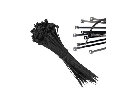 Opaski Zaciskowe Kablowe Trytytki Do Zaciskania 203x2,5 mm Czarne 100szt