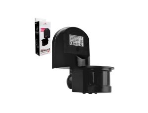 Ścienny czujnik ruchu i zmierzchu Maclean, 180, max. 1200W, czarny z czarną przesłoną, MCE25 B/B