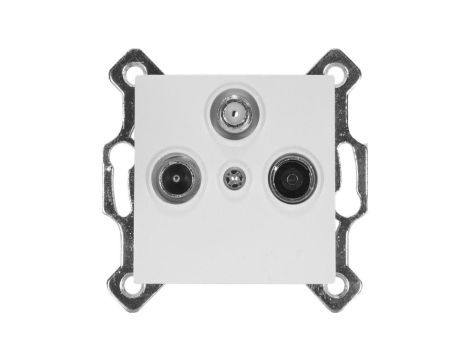 Gniazdo antenowe RTV-SAT MODERN-Q, białe