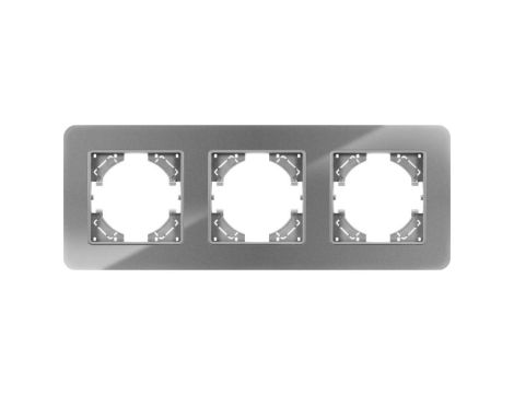 Ramka potrójna MODERN-Q, szare szkło (linia Crystal)