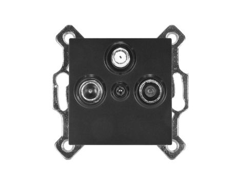 Gniazdo antenowe RTV-SAT MODERN-Q, czarne