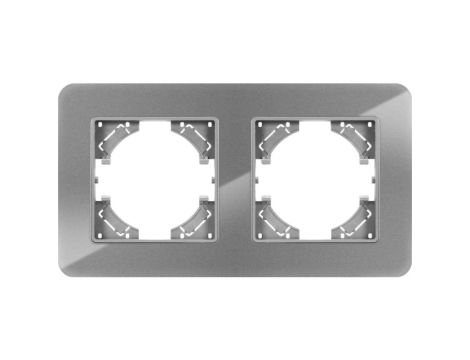 Ramka podwójna MODERN-Q, szare szkło (linia Crystal)