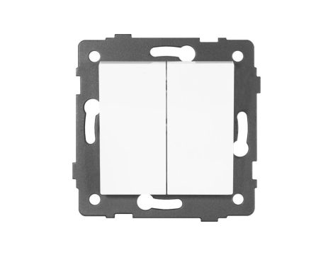 Łącznik schodowy podwójny MODERN-Q, 10AX-250V~, biały