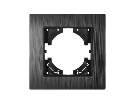 Ramka pojedyncza MODERN-Q, czarny plastik szczotkowany (linia Basic Touch)