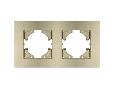 Ramka podwójna MODERN-Q, złoty plastik (linia Basic)
