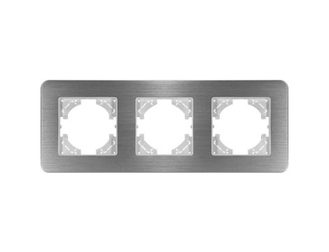 Ramka potrójna MODERN-Q, aluminium szczotkowane (linia Alu Touch)