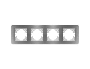 Ramka poczwórna MODERN-Q, aluminium szczotkowane (linia Alu Touch)