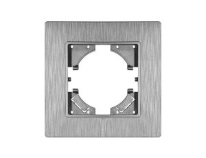 Ramka pojedyncza MODERN-Q, szary plastik szczotkowany (linia Basic Touch)
