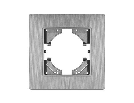 Ramka pojedyncza MODERN-Q, szary plastik szczotkowany (linia Basic Touch)