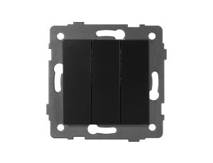 Łącznik potrójny MODERN-Q, 10AX-250V~, czarny