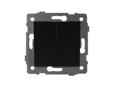 Łącznik schodowy podwójny MODERN-Q, 10AX-250V~, czarny